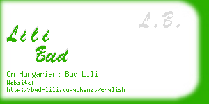 lili bud business card